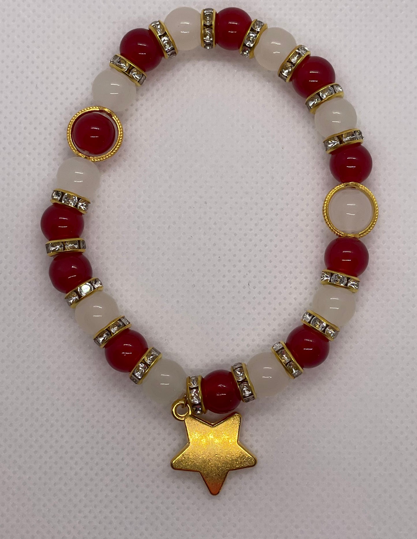 red agate selenite with pendant
