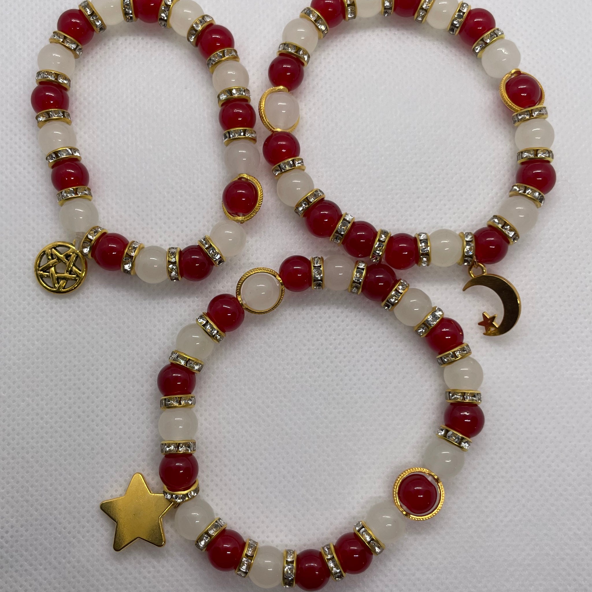 red agate selenite with pendant