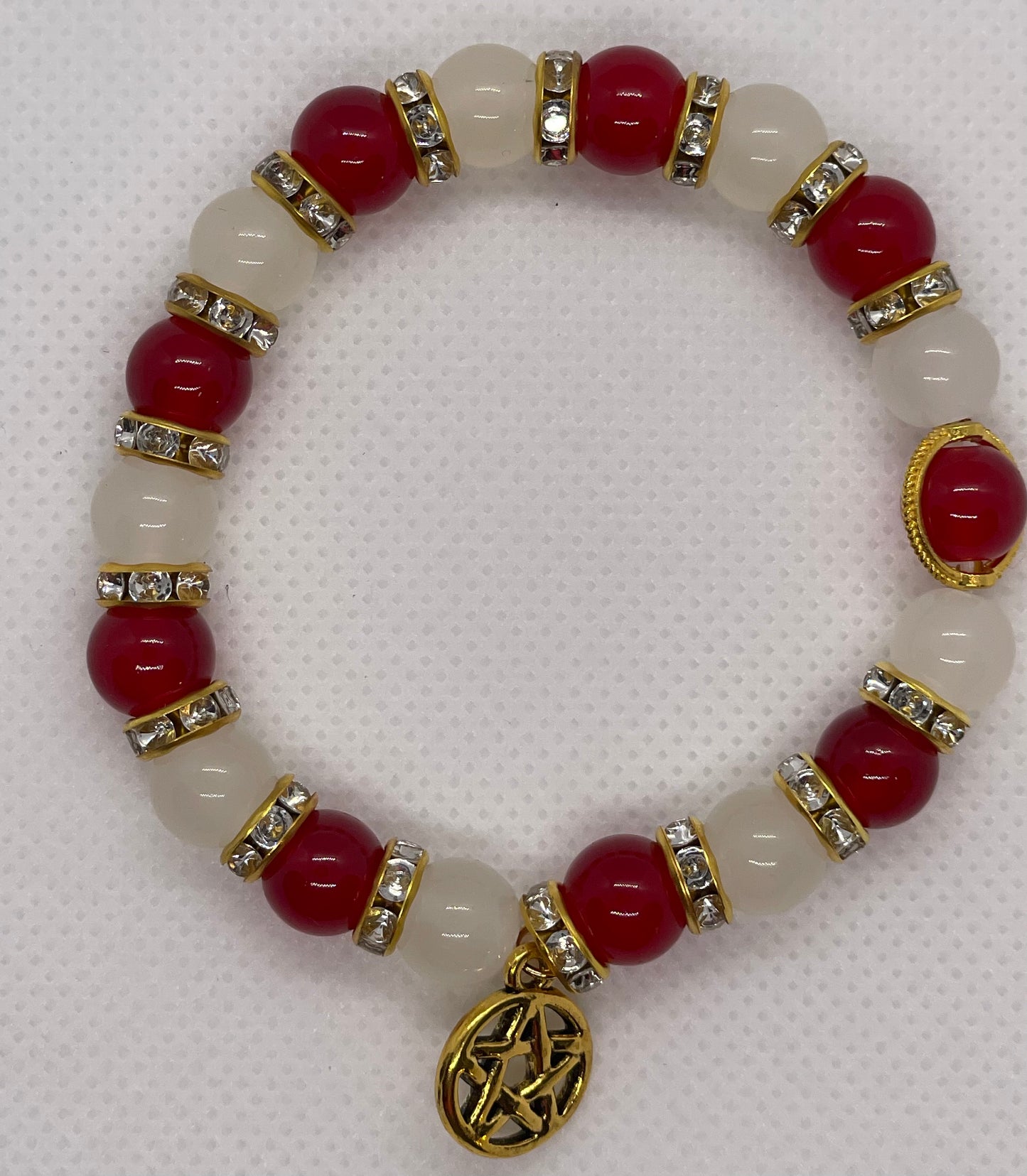 red agate selenite with pendant
